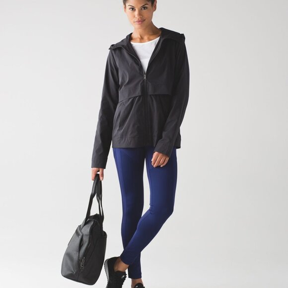 Lululemon Nonstop Hooded Jacket Zip Up Lightweight Water-Repellent Black - Picture 3 of 16